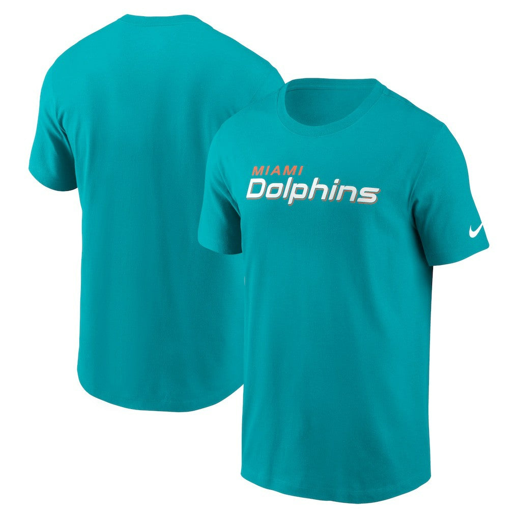 Miami Dolphins Primetime Wordmark Essential T-Shirt | NFL Online