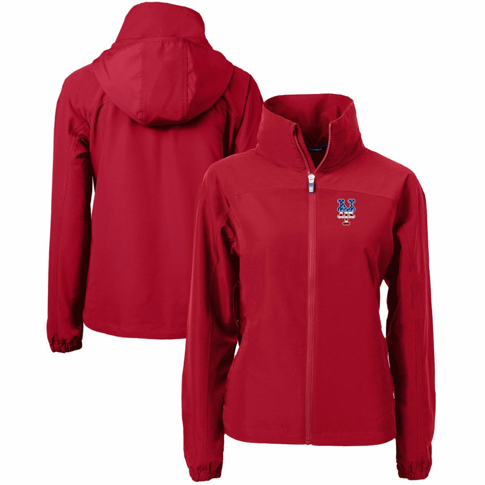 New York Mets Cutter & Buck Women's Charter Eco Recycled Full-Zip Jacket - MLB Jackets