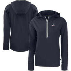 Atlanta Braves Cutter & Buck Women's Daybreak Eco Recycled Half-Zip Hoodie - MLB Hoodies