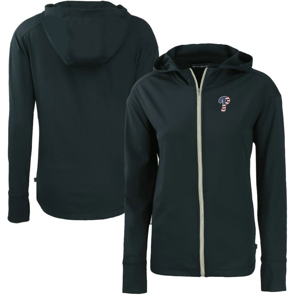 Philadelphia Phillies Cutter & Buck Women's Daybreak Eco Recycled Full-Zip Hoodie - MLB Hoodies