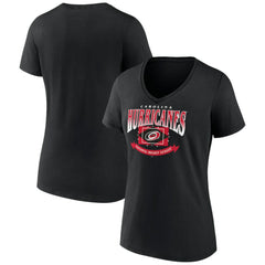 Carolina Hurricanes Women's Slapshot V-Neck T-Shirt -  NHL T-shirts