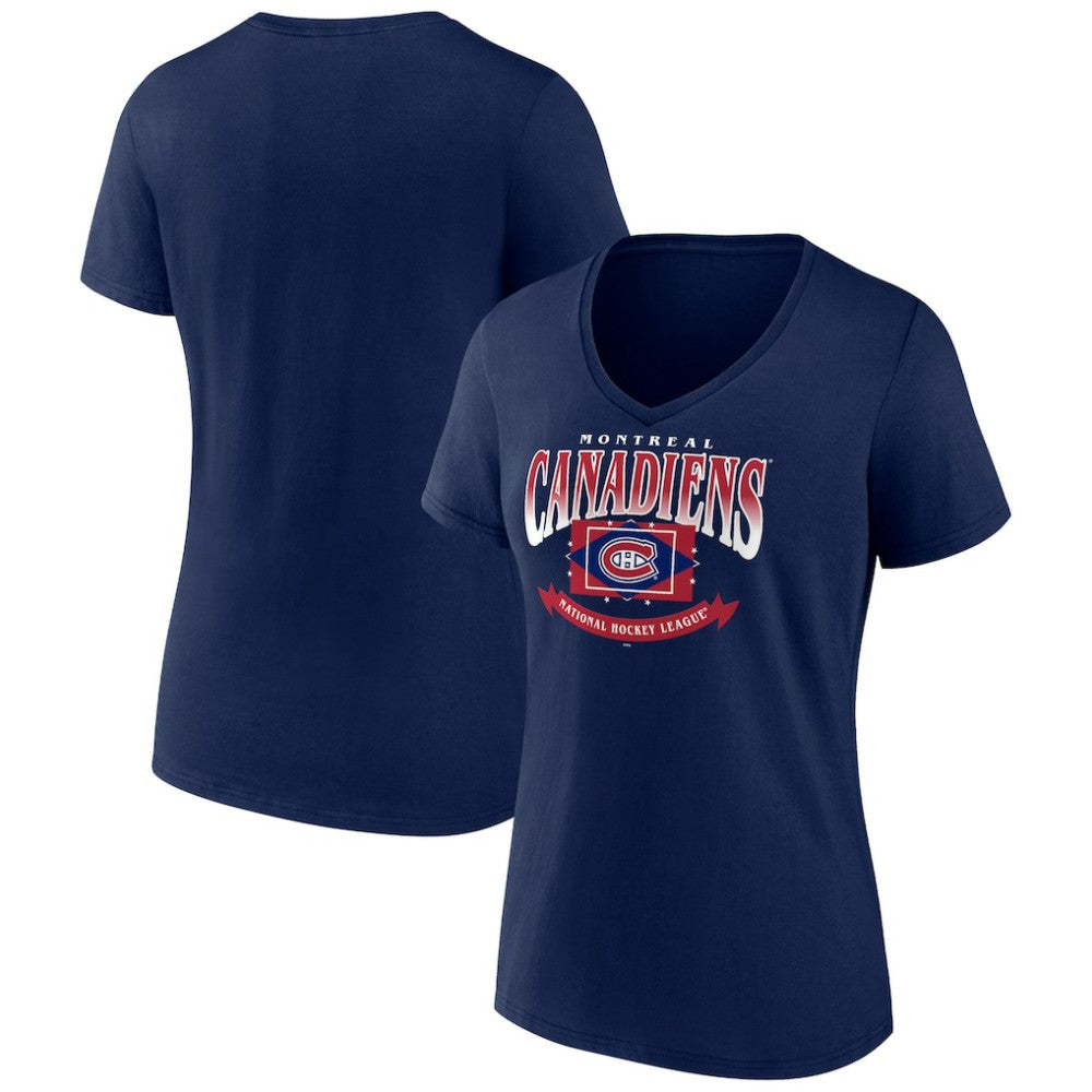 Montreal Canadiens Women's Slapshot V-Neck T-Shirt -  NHL T-shirts