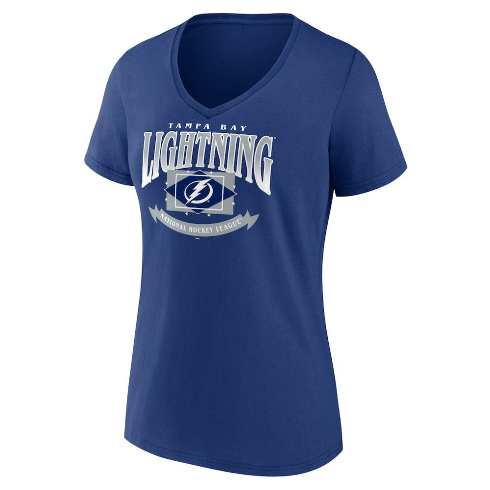Tampa Bay Lightning Women's Slapshot V-Neck T-Shirt -  NHL T-shirts