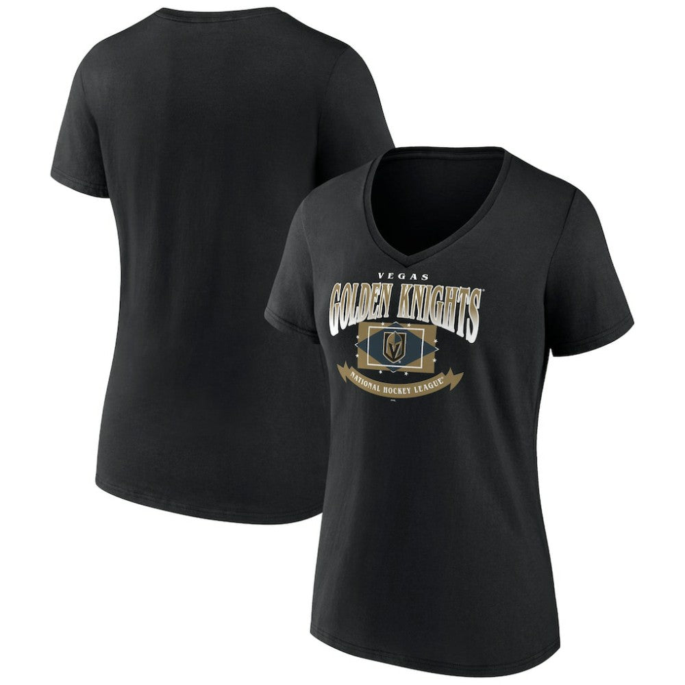 Vegas Golden Knights Women's Slapshot V-Neck T-Shirt -  NHL T-shirts