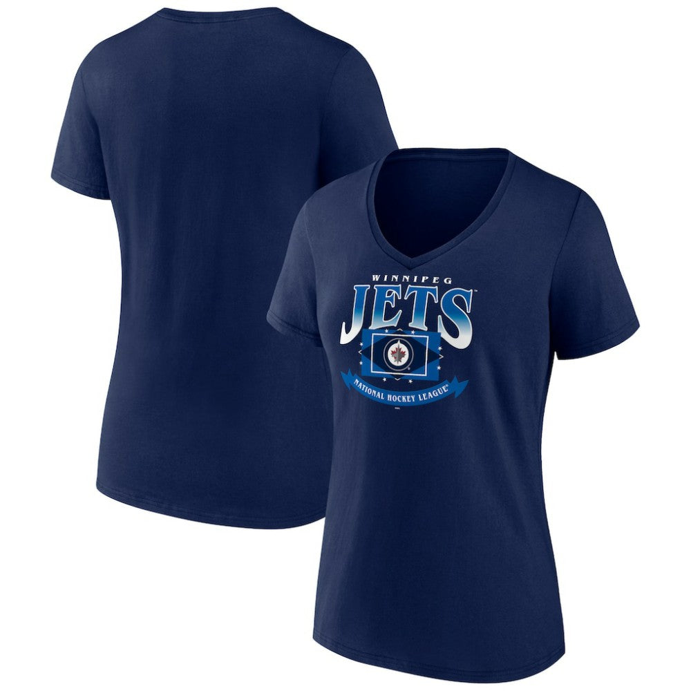 Winnipeg Jets Women's Slapshot V-Neck T-Shirt -  NHL T-shirts