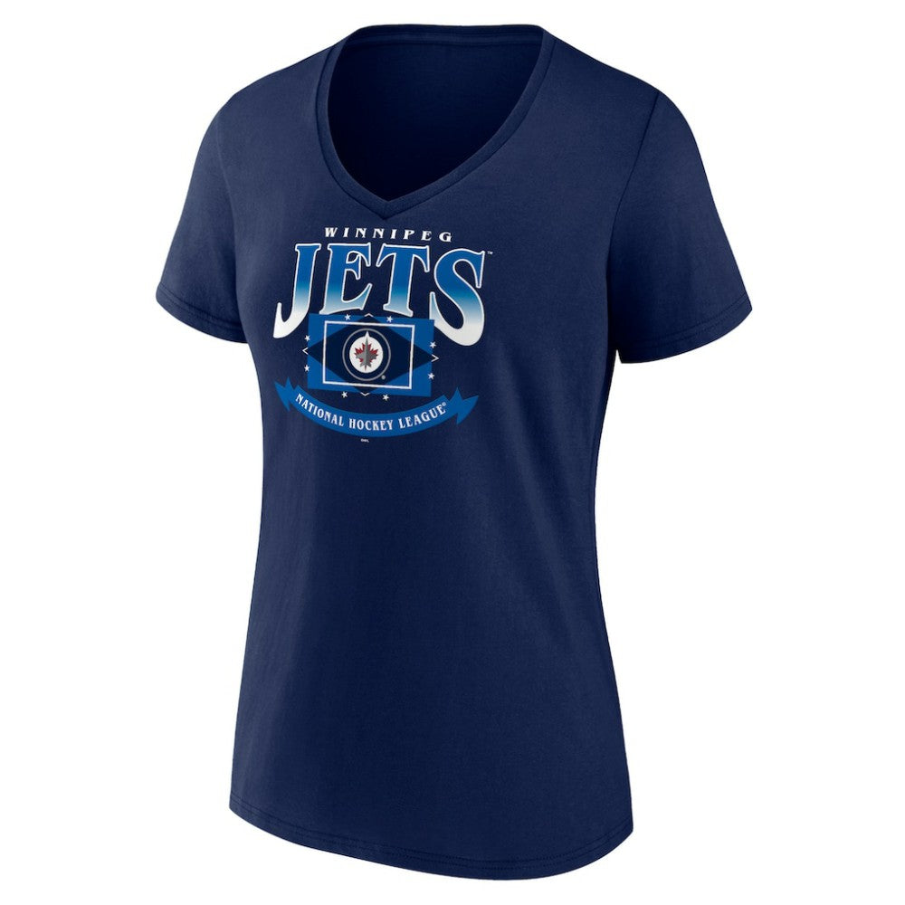 Winnipeg Jets Women's Slapshot V-Neck T-Shirt -  NHL T-shirts