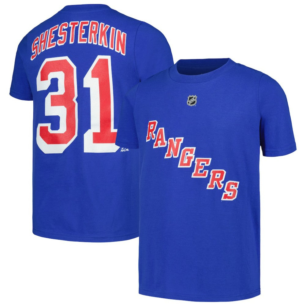 Igor Shesterkin New York Rangers Youth Player Name & Number T-Shirt -  NHL T-shirts
