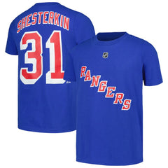 Igor Shesterkin New York Rangers Youth Player Name & Number T-Shirt -  NHL T-shirts
