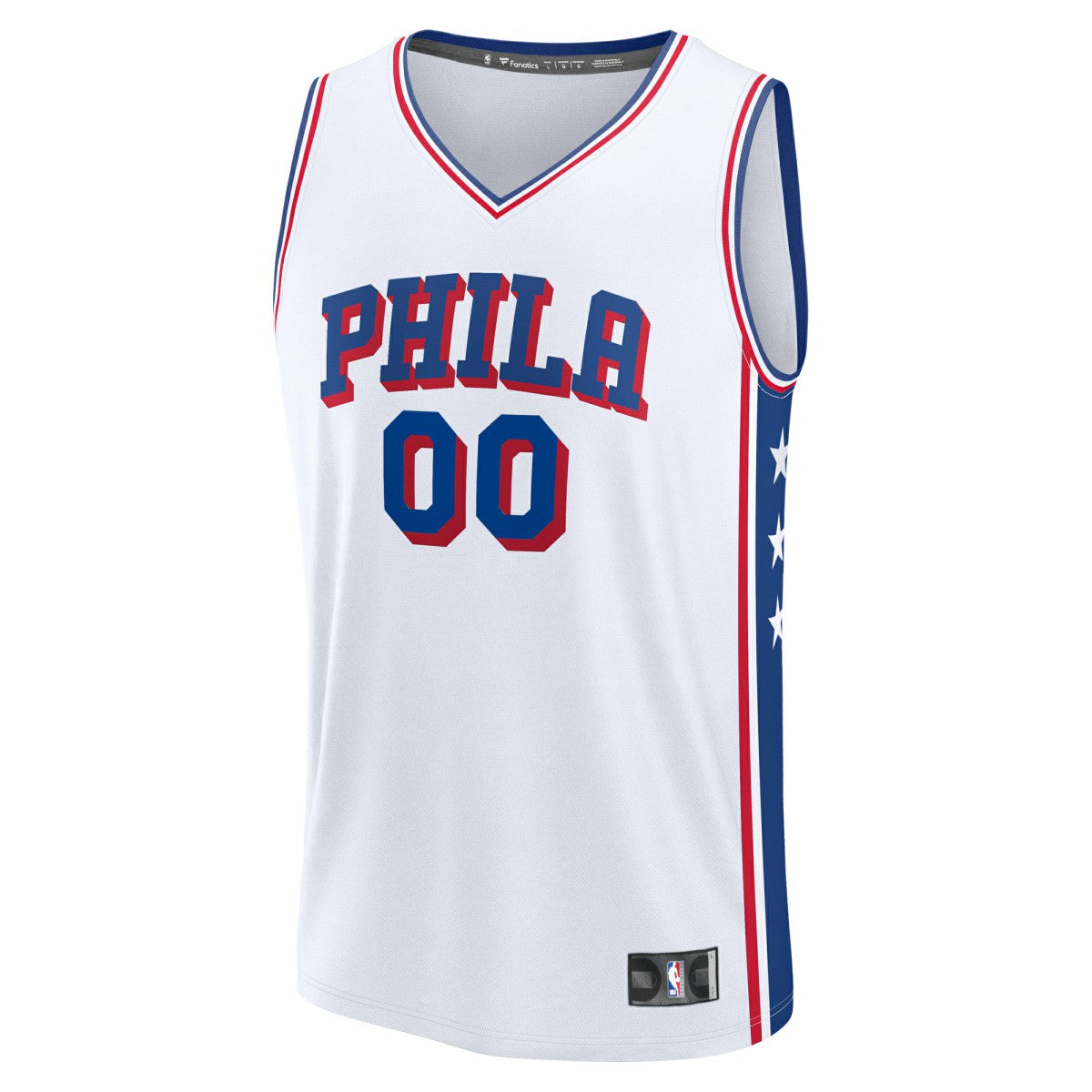 White Philadelphia 76ers Youth Fast Break Custom Replica Jersey | NBA
