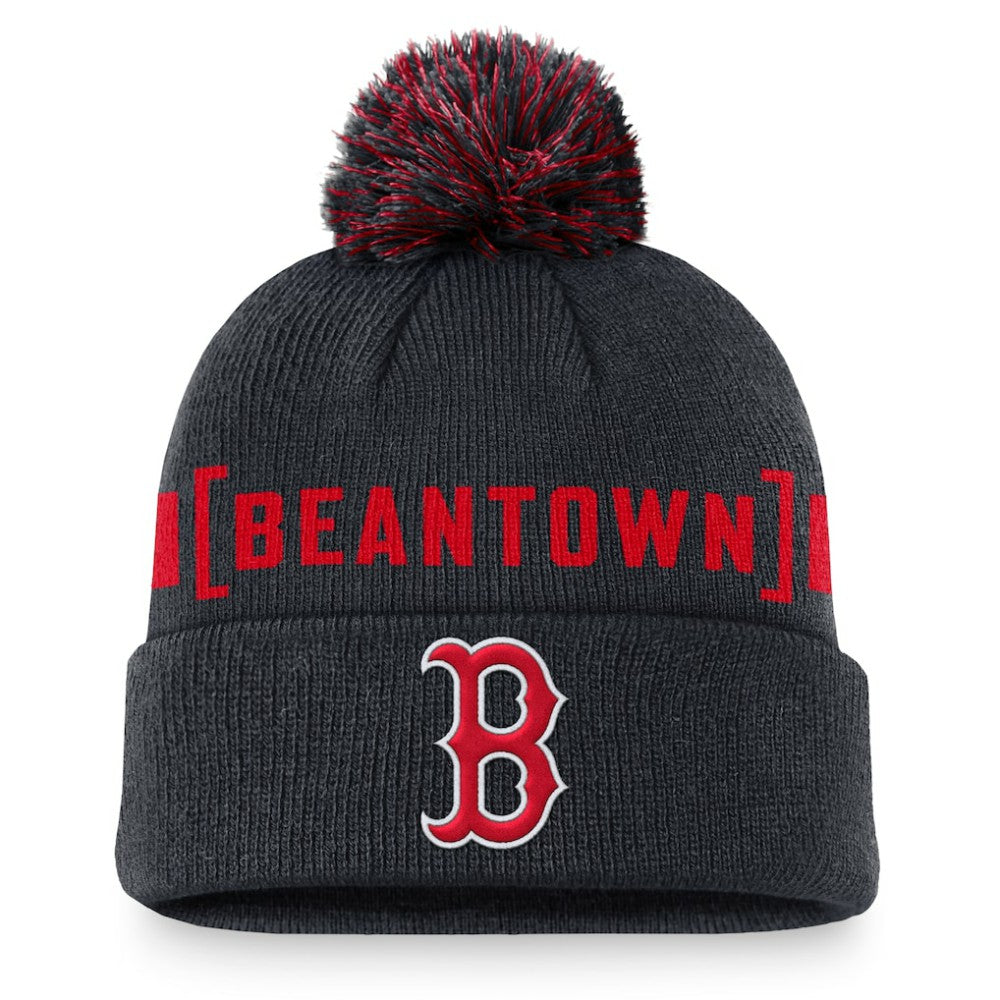 Boston Red Sox Nike Hometown Peak Cuffed Knit Hat with Pom - MLB Hats