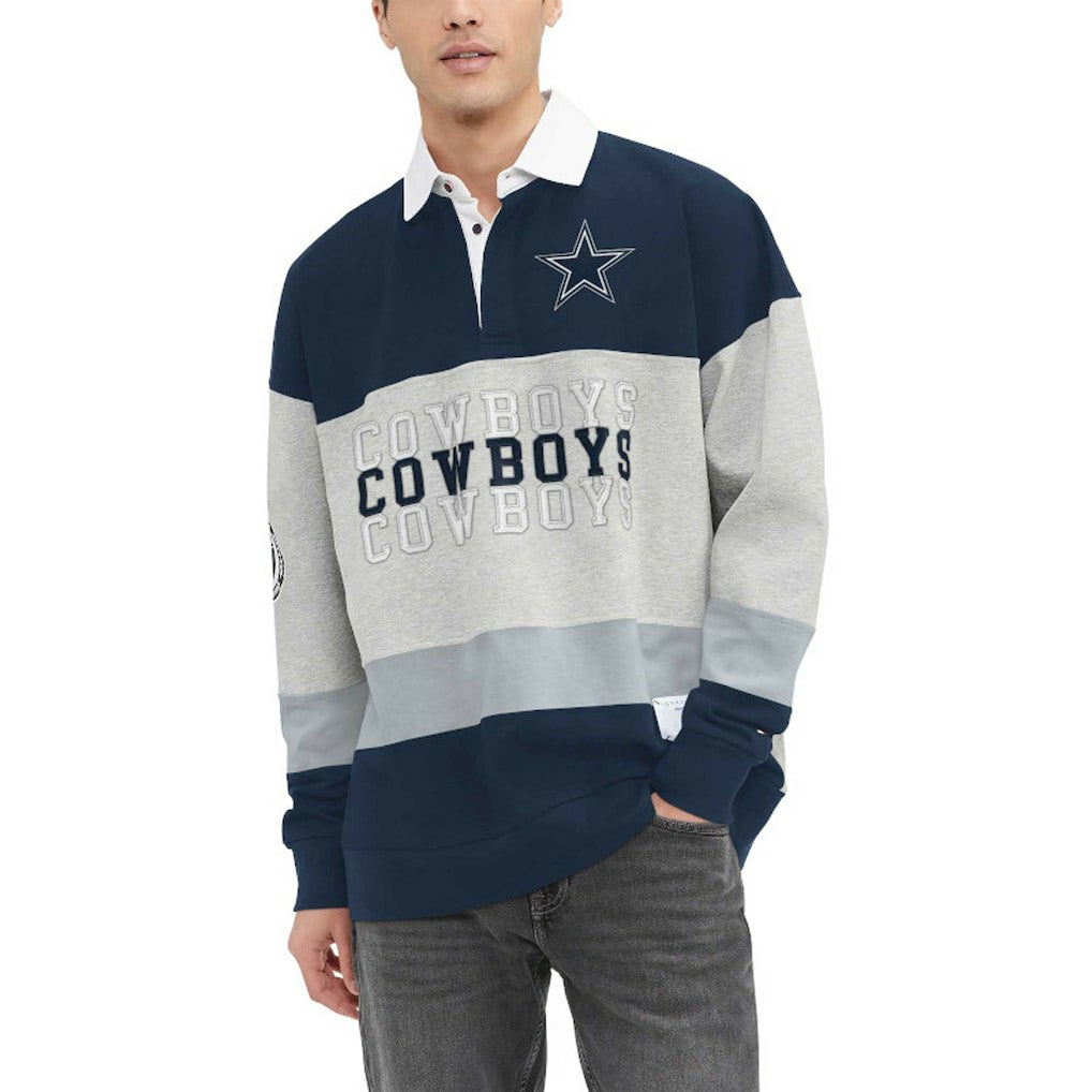 Dallas Cowboys Tommy Hilfiger Connor Oversized Rugby Long Sleeve Polo | NFL New