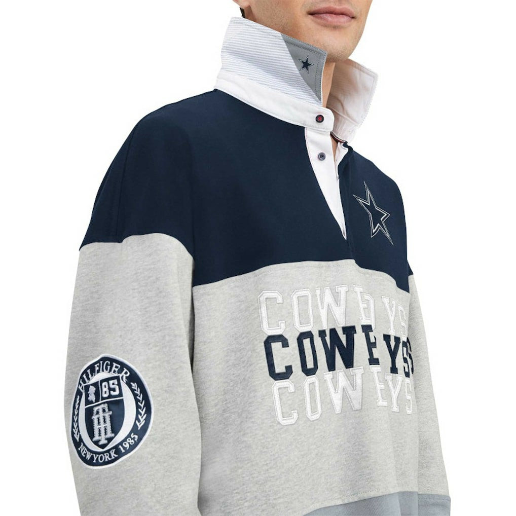 Dallas Cowboys Tommy Hilfiger Connor Oversized Rugby Long Sleeve Polo | NFL New