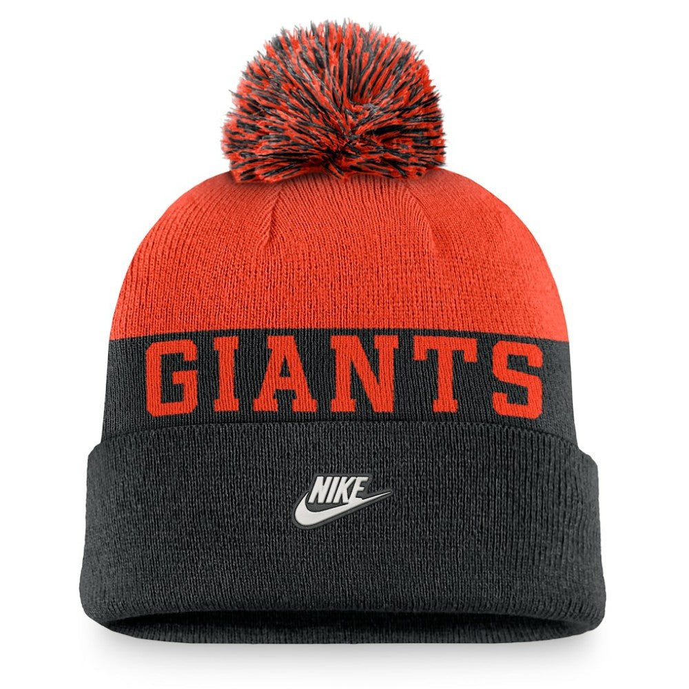 San Francisco Giants Nike Rewind Peak Cuffed Knit Hat with Pom - MLB Hats