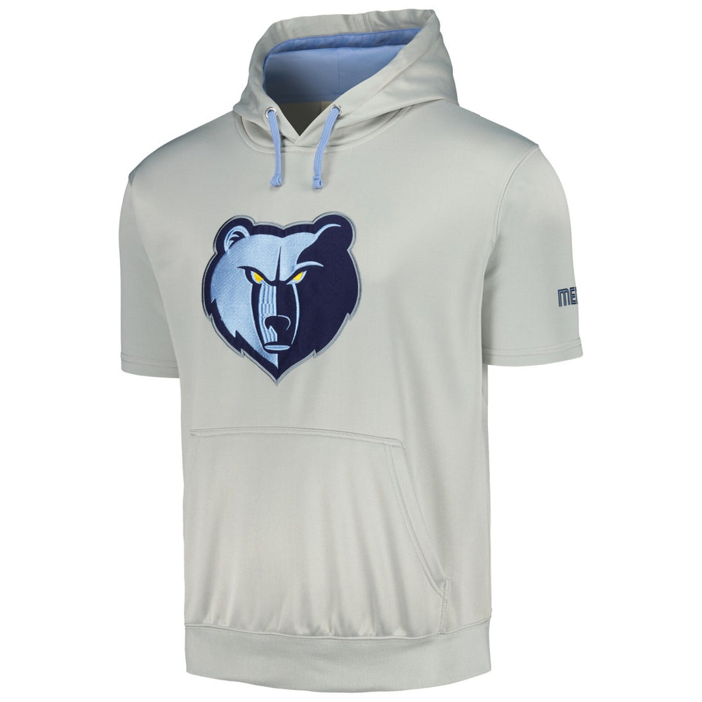 Silver/Light Blue Memphis Grizzlies Short Sleeve Pullover Hoodie | NBA