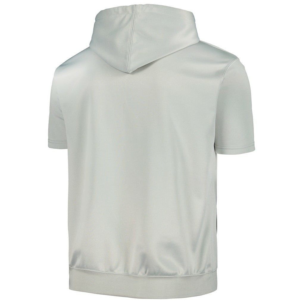 Silver/White Brooklyn Nets Short Sleeve Pullover Hoodie | NBA