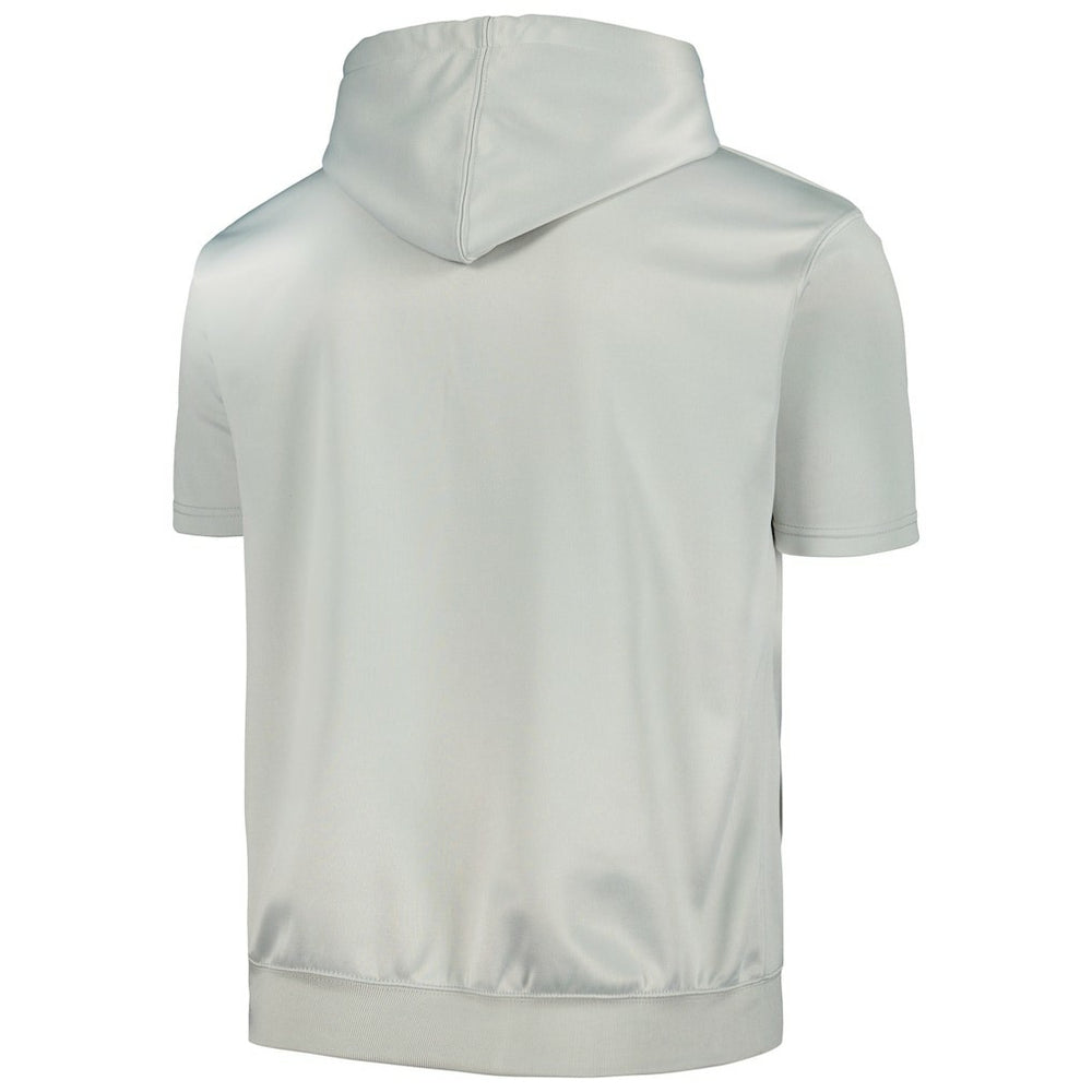 Silver/White Brooklyn Nets Short Sleeve Pullover Hoodie | NBA