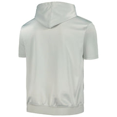 Silver/White Brooklyn Nets Short Sleeve Pullover Hoodie | NBA