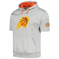 Silver/Orange Phoenix Suns Short Sleeve Pullover Hoodie | NBA