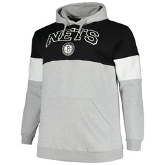 Black/White Brooklyn Nets Big & Tall Pullover Hoodie | NBA