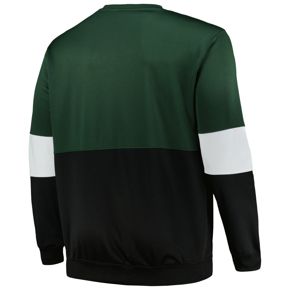 Hunter Green/Black Milwaukee Bucks Big & Tall Split Pullover Sweatshirt | NBA