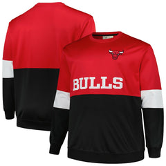 Red/Black Chicago Bulls Big & Tall Split Pullover Sweatshirt sale | NBA
