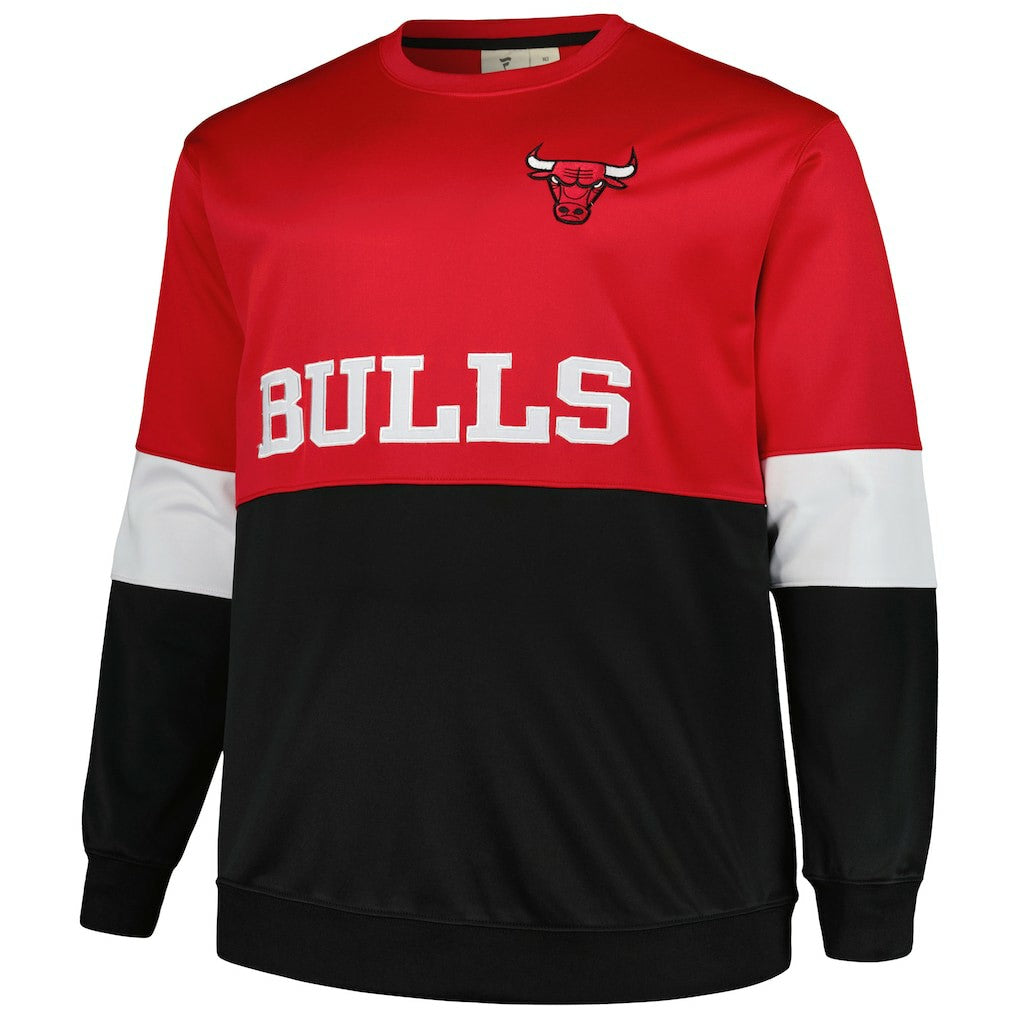 Red/Black Chicago Bulls Big & Tall Split Pullover Sweatshirt sale | NBA