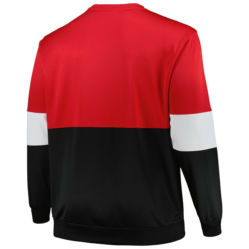 Red/Black Chicago Bulls Big & Tall Split Pullover Sweatshirt sale | NBA