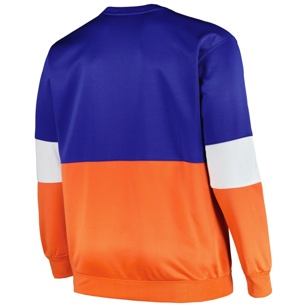 Blue/Orange New York Knicks Big & Tall Split Pullover Sweatshirt | NBA