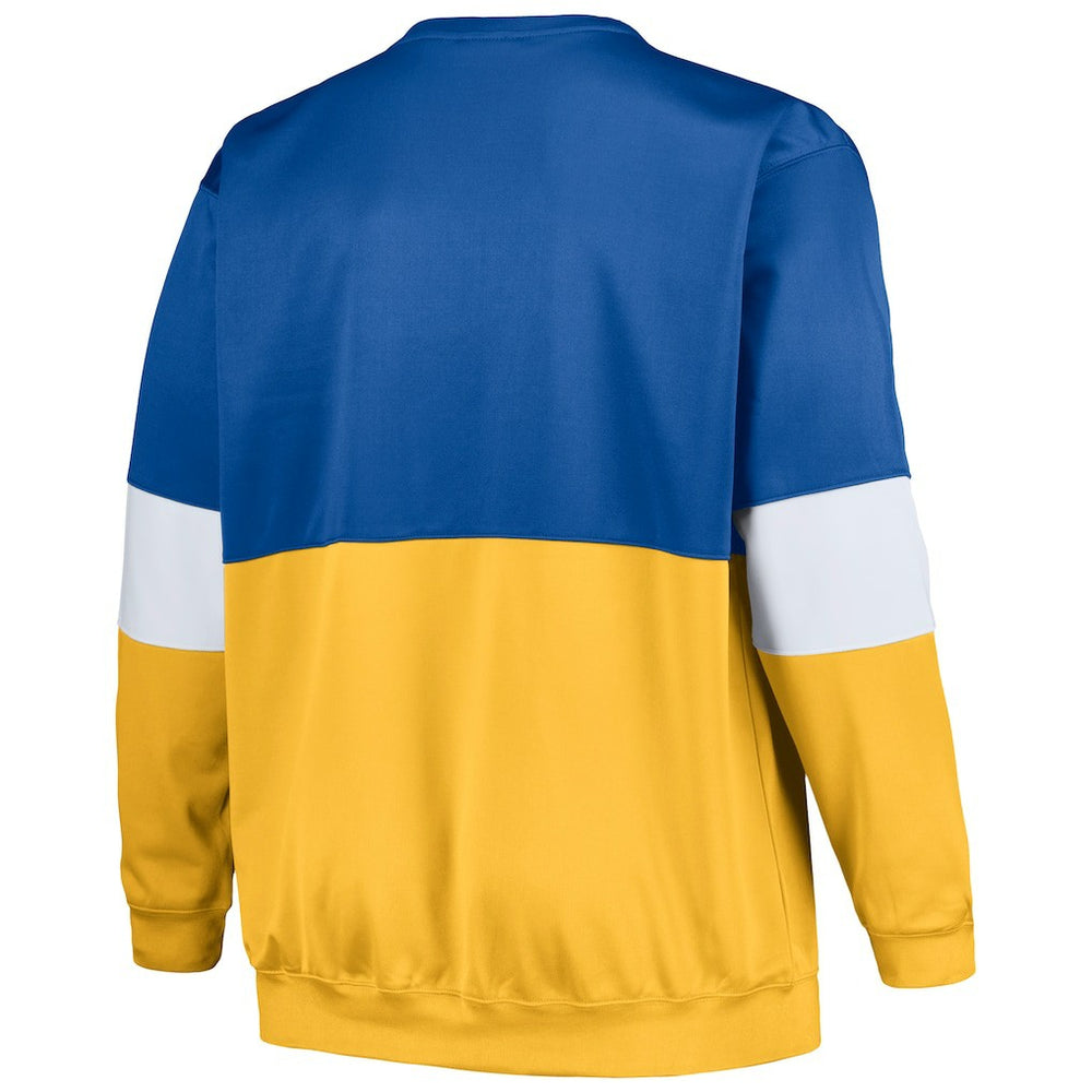 Royal/Gold Golden State Warriors Big & Tall Split Pullover Sweatshirt sale | NBA
