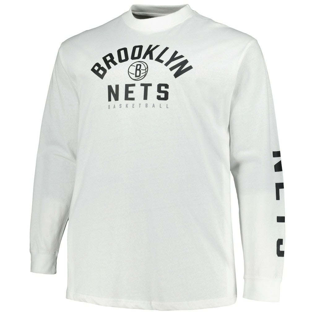 Black/White Brooklyn Nets Big & Tall Short Sleeve & Long Sleeve T-Shirt Set | NBA