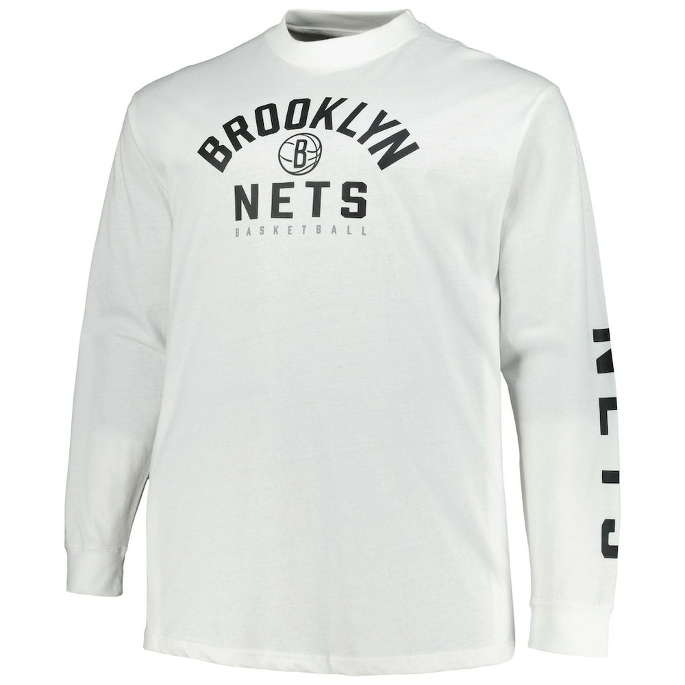 Black/White Brooklyn Nets Big & Tall Short Sleeve & Long Sleeve T-Shirt Set | NBA