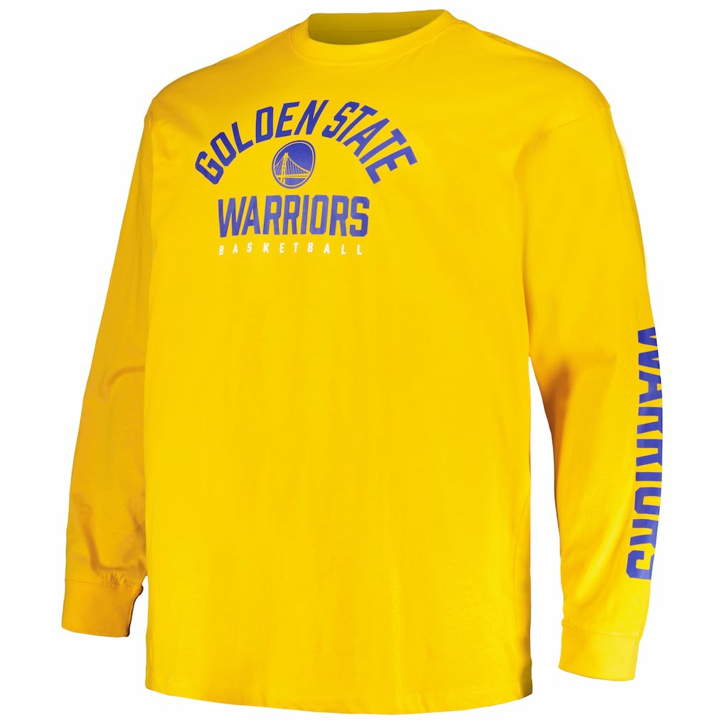 Royal/Gold Golden State Warriors Big & Tall Short Sleeve & Long Sleeve T-Shirt Set sale | NBA