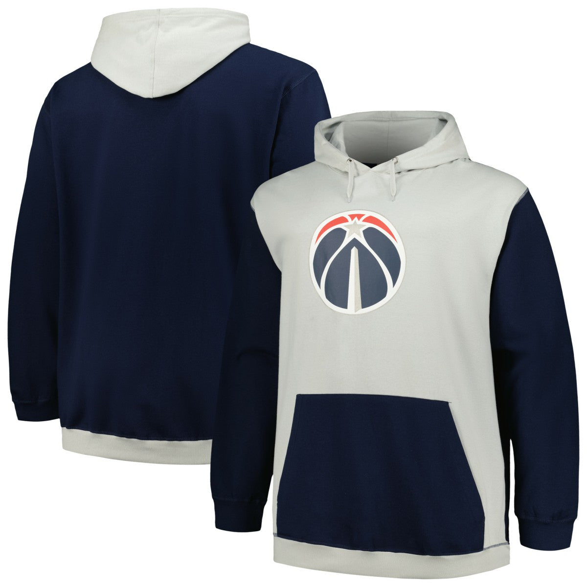 Navy/Silver Washington Wizards Big & Tall Primary Arctic Pullover Hoodie | NBA