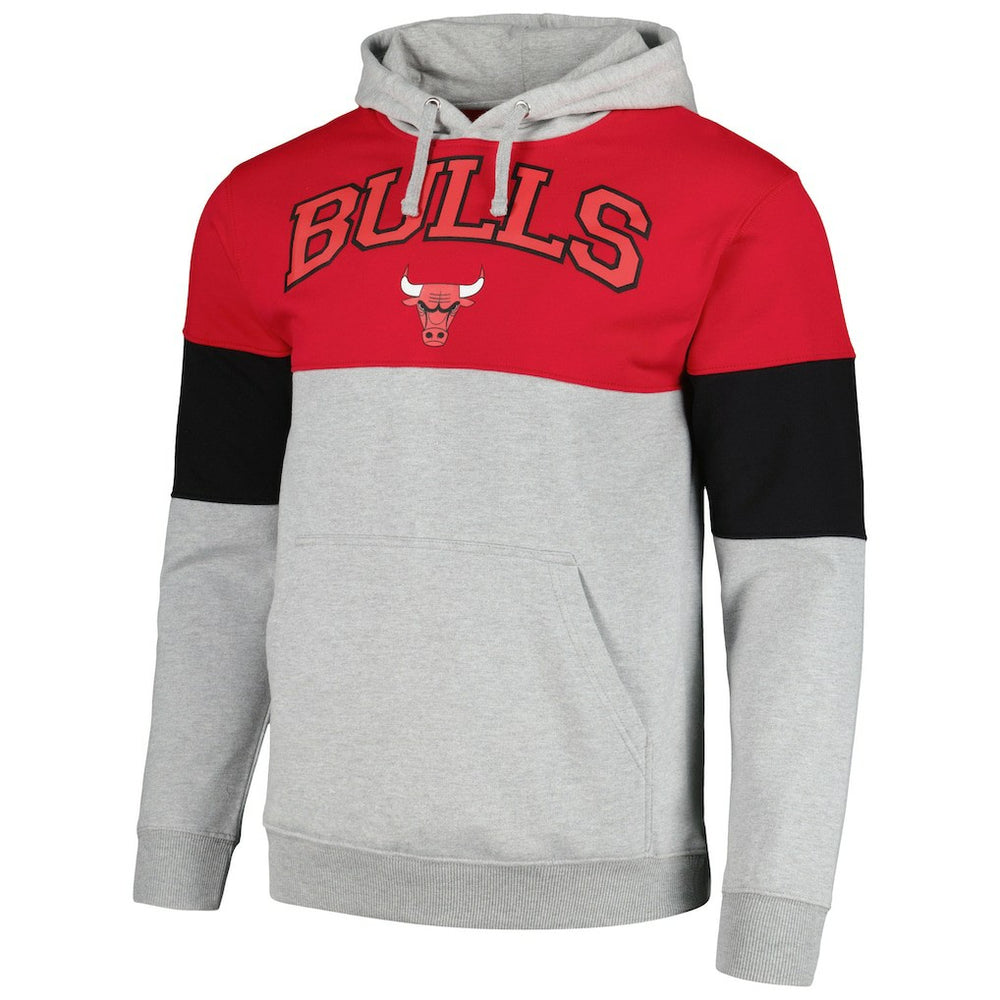 Red Chicago Bulls Contrast Pieced Pullover Hoodie sale | NBA