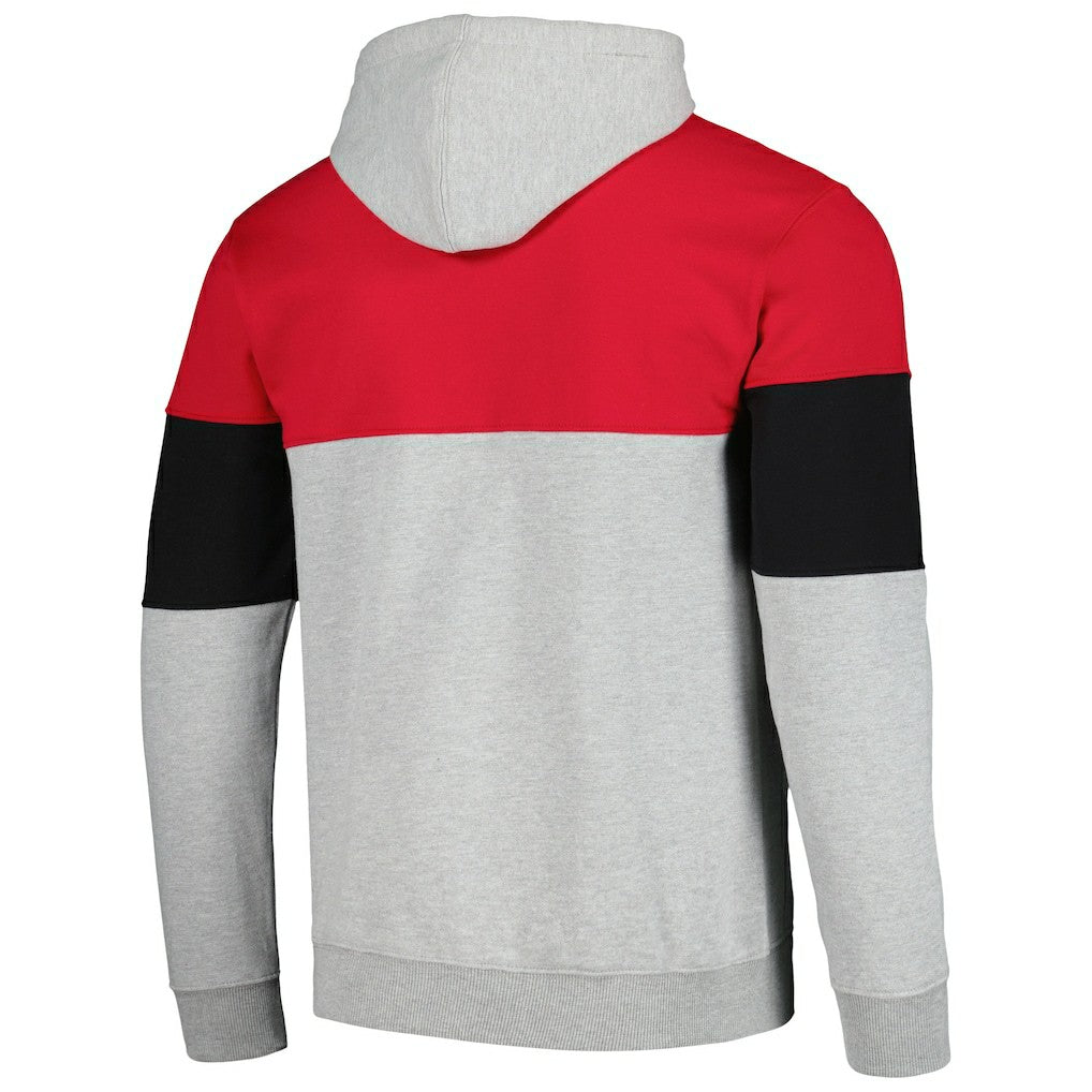 Red Chicago Bulls Contrast Pieced Pullover Hoodie sale | NBA
