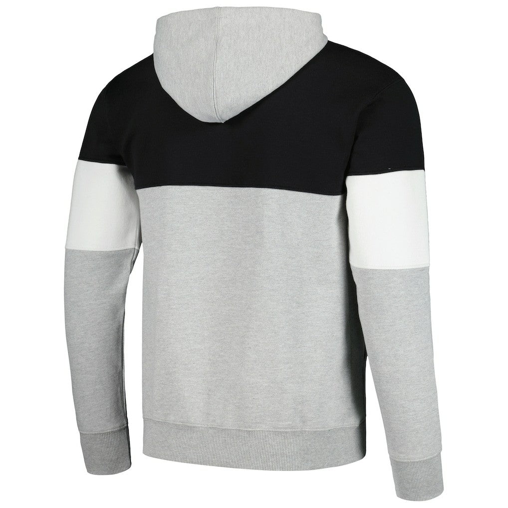 Black Brooklyn Nets Contrast Pieced Pullover Hoodie | NBA