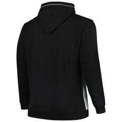 Black/Heather Gray Brooklyn Nets Big & Tall Contrast Pieced Stitched Full-Zip Hoodie | NBA