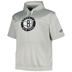 Silver Brooklyn Nets Big & Tall Logo Pullover Hoodie | NBA