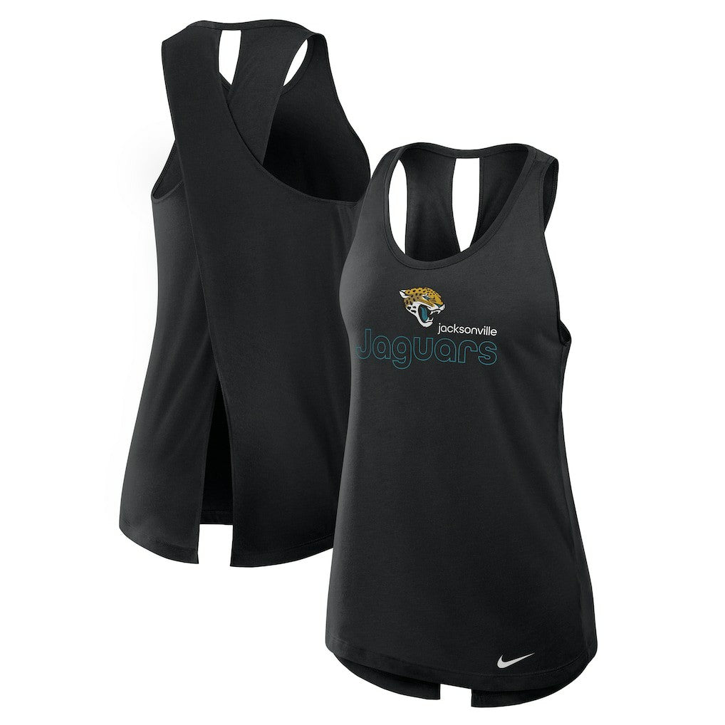 Jacksonville Jaguars Women's Open-Back Crisscross Dri-FIT Tank Top | NFL New