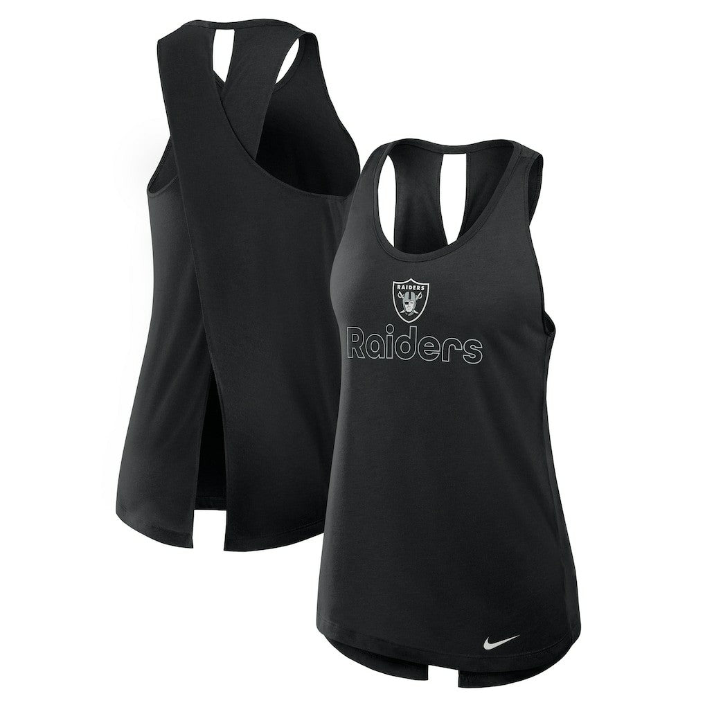 Las Vegas Raiders Women's Open-Back Crisscross Dri-FIT Tank Top | NFL Online