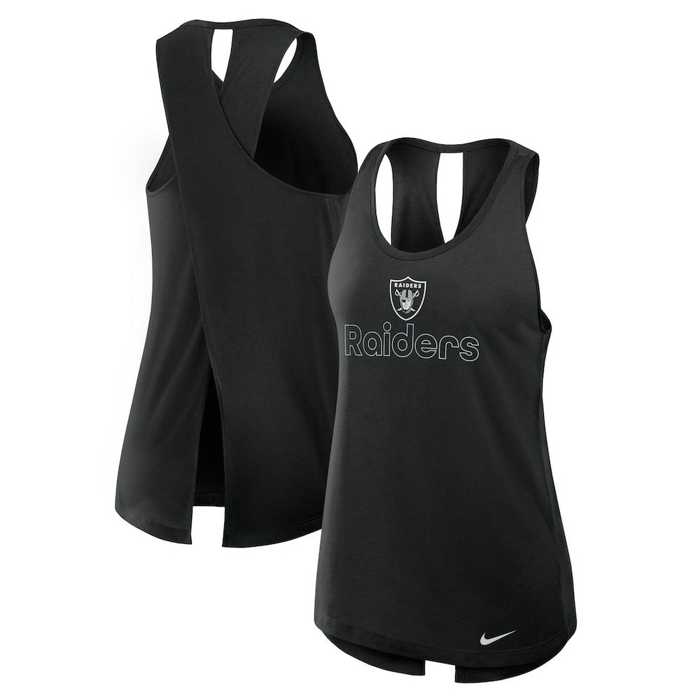 Las Vegas Raiders Women's Open-Back Crisscross Dri-FIT Tank Top | NFL Online