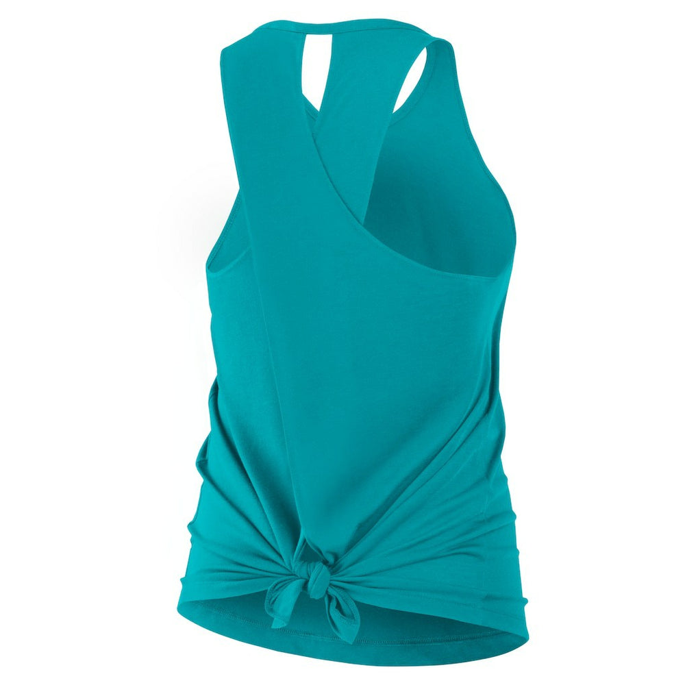 Miami Dolphins Women's Open-Back Crisscross Dri-FIT Tank Top | NFL US