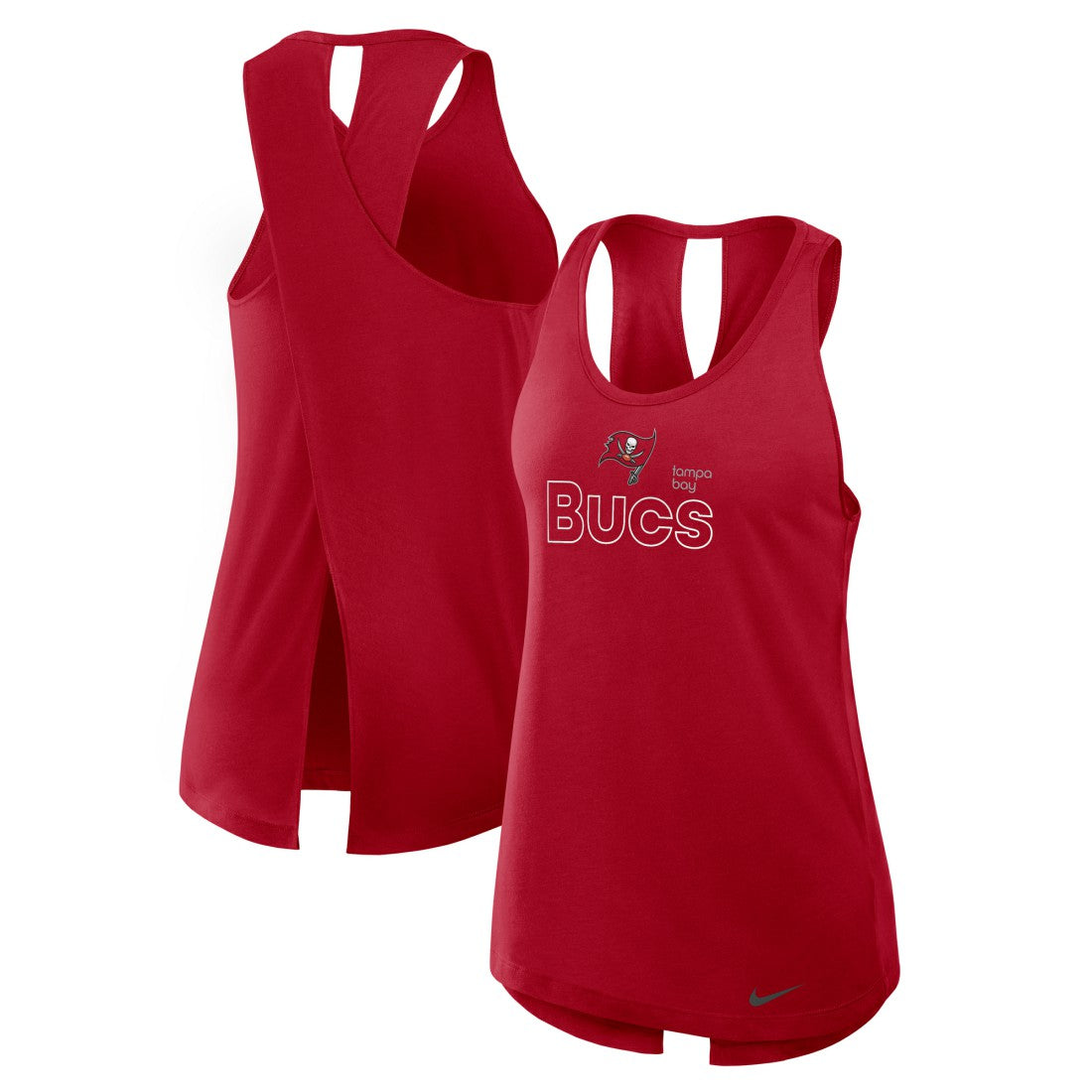 Tampa Bay Buccaneers Women's Open-Back Crisscross Dri-FIT Tank Top | NFL Discount