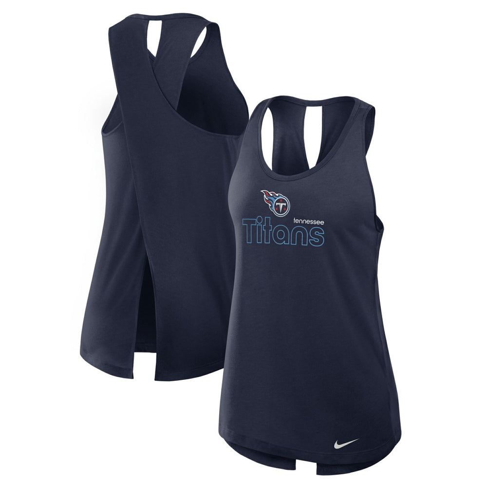 Tennessee Titans Women's Open-Back Crisscross Dri-FIT Tank Top | NFL Outlet