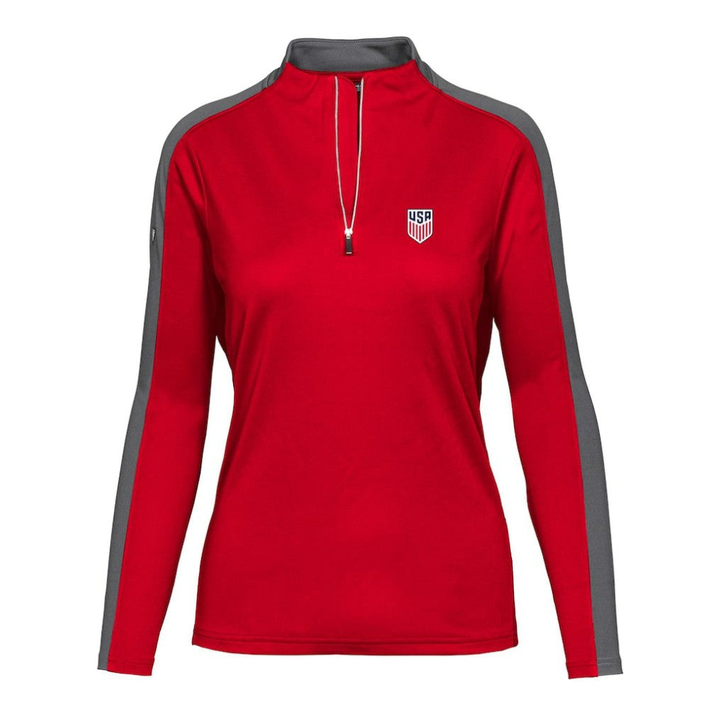 USMNT Levelwear Women's Quarter-Zip Pullover Top
