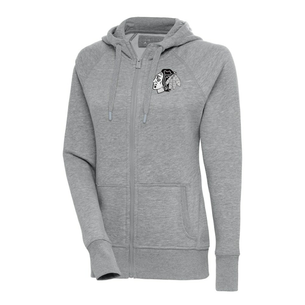 Chicago Blackhawks Antigua Women's Metallic Logo Victory Full-Zip Hoodie -  NHL Hoodies