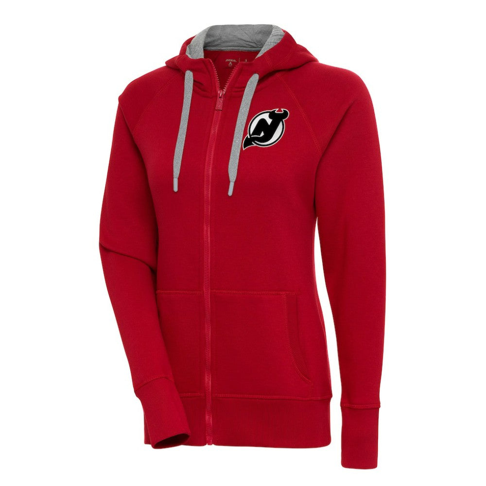 New Jersey Devils Antigua Women's Metallic Logo Victory Full-Zip Hoodie -  NHL Jerseys