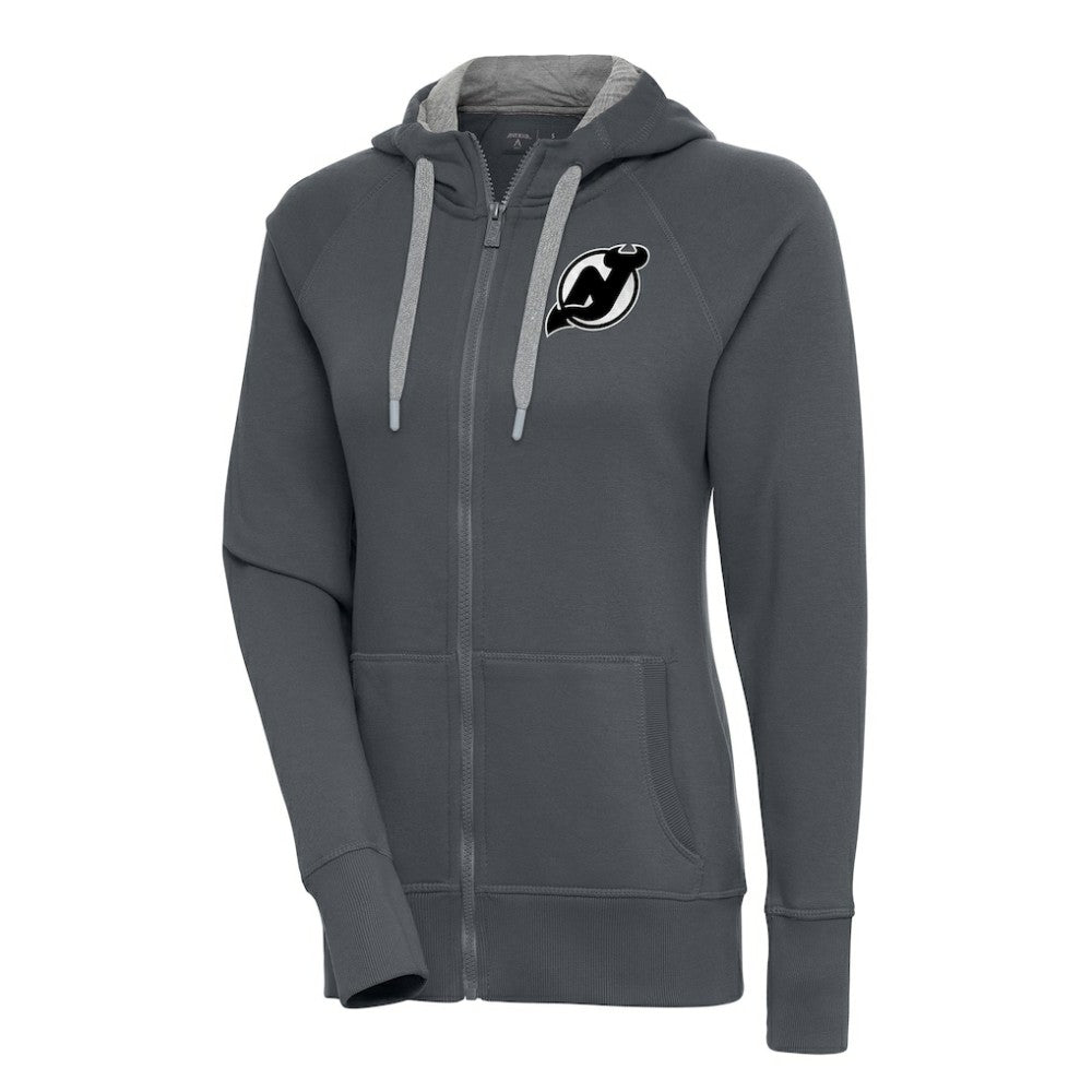 New Jersey Devils Antigua Women's Metallic Logo Victory Full-Zip Hoodie -  NHL Jerseys
