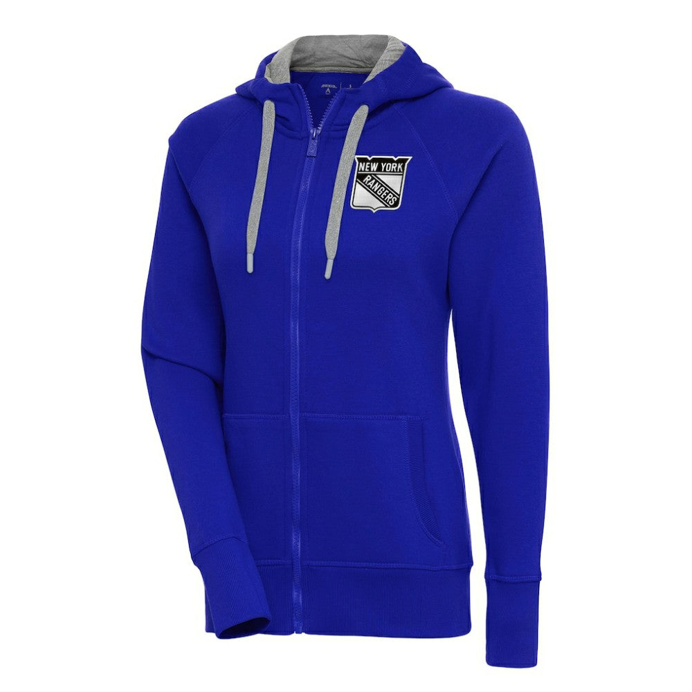 New York Rangers Antigua Women's Metallic Logo Victory Full-Zip Hoodie -  NHL Hoodies