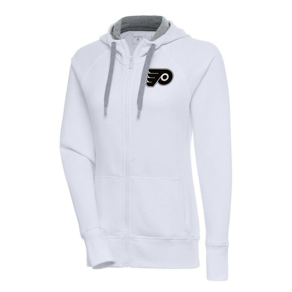 Philadelphia Flyers Antigua Women's Metallic Logo Victory Full-Zip Hoodie -  NHL Hoodies